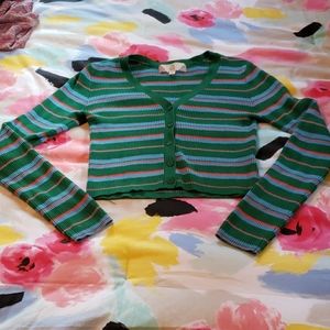 💙Pink Rose cropped cardigan